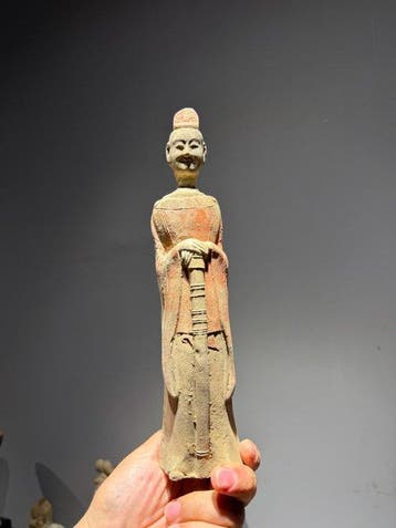 Oud Chinees, Tang-dynastie Beschilderd terracotta-figuur van