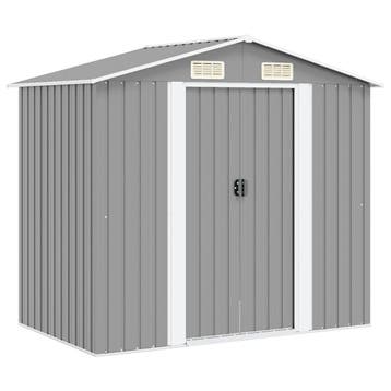 vidaXL Tuinberging 204x132x186 cm metaal grijs, Verzenden, Nieuw