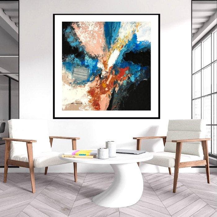 Dam Domido - Abysse-120x120 cm, Antiek en Kunst, Kunst | Schilderijen | Modern