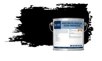 Wixx PRO PU Houtlak Ultra HighGloss RAL 9005 | Gitzwart 1L, Verzenden, Zwart, Nieuw, Lak