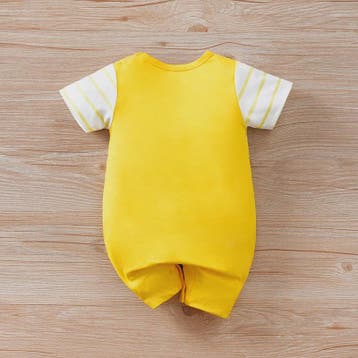 Schattige Gele Baby Romper met Hondjesprint - Korte Mouw Zom, Verzenden, Nieuw