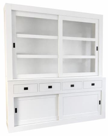 Buffetkast Hasselt wit 200cm, Ophalen of Verzenden, Nieuw