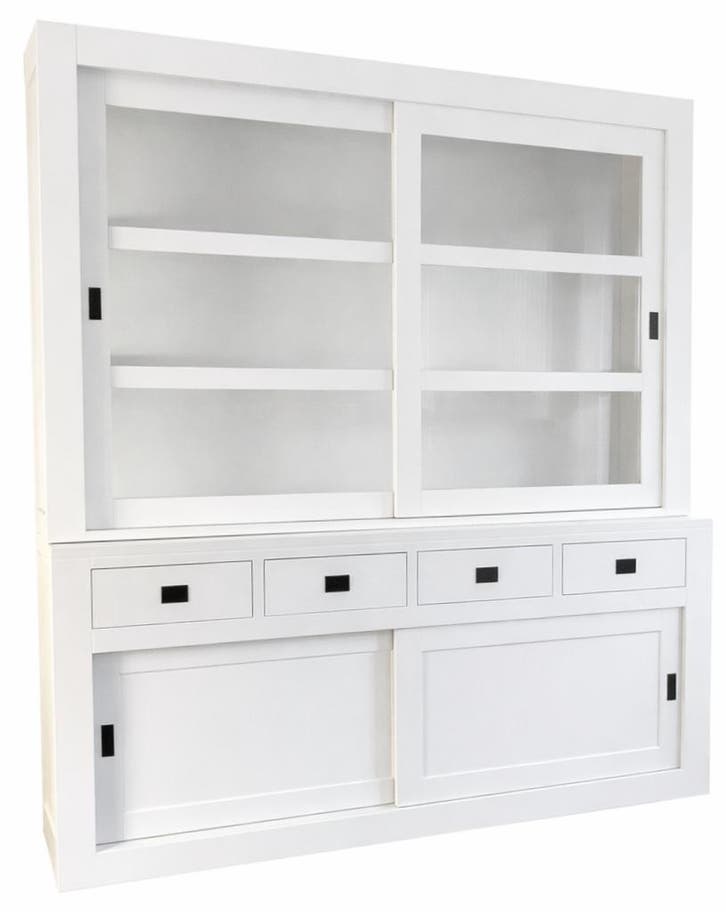 Buffetkast Hasselt wit 200cm, Huis en Inrichting, Kasten | Buffetkasten, Ophalen of Verzenden