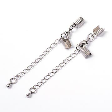 2 x Veterklem met sluiting incl. verlengketting 12 x 7,5..., Ophalen of Verzenden, Nieuw, Overige typen