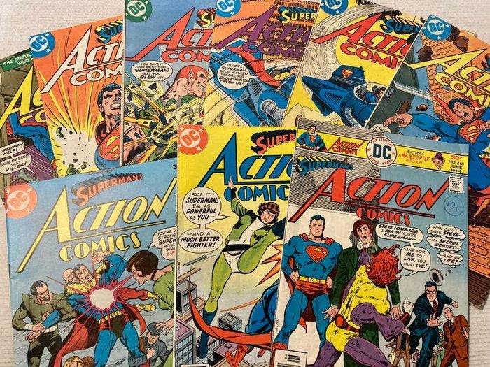 Action Comics (1938) 9 comics in range # 460 to 494! Bronze, Boeken, Strips | Comics