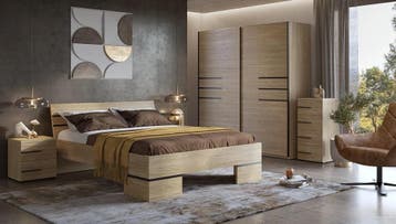 Houten Bed Vienna - Naturel - Bedframe 160 x 200, Verzenden, Nieuw