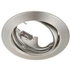 GU10 Inbouwspot Set - Mat Nikkel - Inbouw Rond - Kantelbaar, Metaal of Aluminium, Nieuw, Ophalen of Verzenden, Led