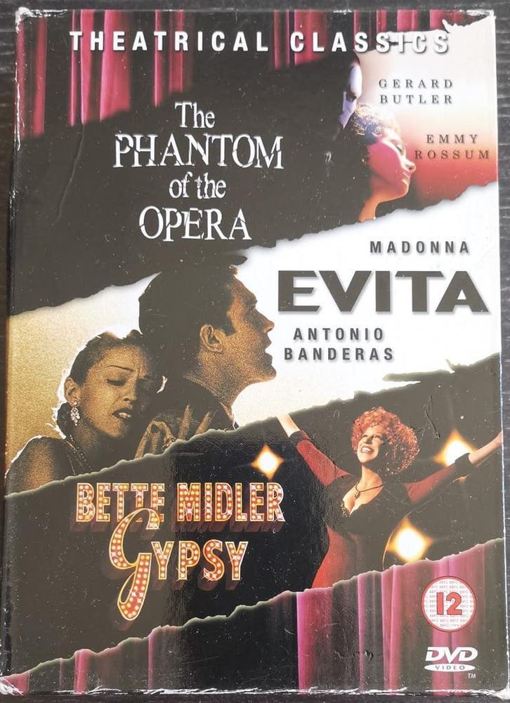 Theatrical Classics Evita/Phantom/Gypsy (4 disc), Cd's en Dvd's, Dvd's | Tv en Series, Gebruikt, Boxset, Overige genres, Vanaf 12 jaar