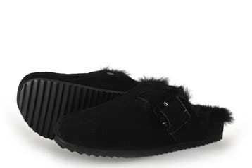 Birkenstock Pantoffels in maat 38 Zwart, Verzenden, Zwart, Zo goed als nieuw, Pantoffels of Sloffen