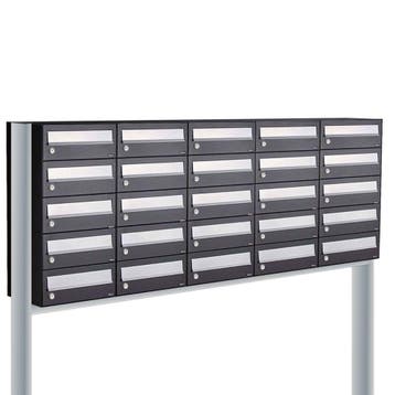 Brievenbusunit Hive set vrijstaand 5-breed, 5-hoog - zwart, Verzenden, Nieuw