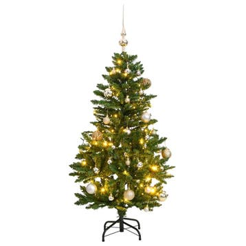 vidaXL Kunstkerstboom met scharnieren 150 LEDs en, Verzenden, Nieuw