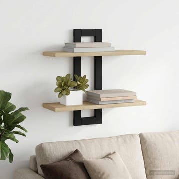 vidaXL Zwevende schappen Sonoma Eiken 40 x 15 x 40 cm, Huis en Inrichting, Woonaccessoires | Wandplanken en Boekenplanken, Verzenden