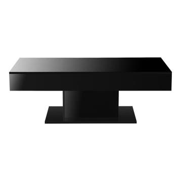 Salontafel Lünen met opbergruimte 110x60x40 cm zwart hooggla, Verzenden, Nieuw