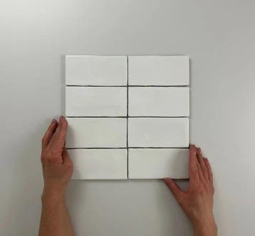 Wandtegel Equipe Cerámica Atlas Wit Glans 7,5x15, Nieuw, Minder dan 20 cm, 10 m² of meer, Wandtegels