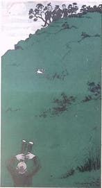 Spotprent over de Hoge Veluwe (lijst optie, Lithos), Verzenden