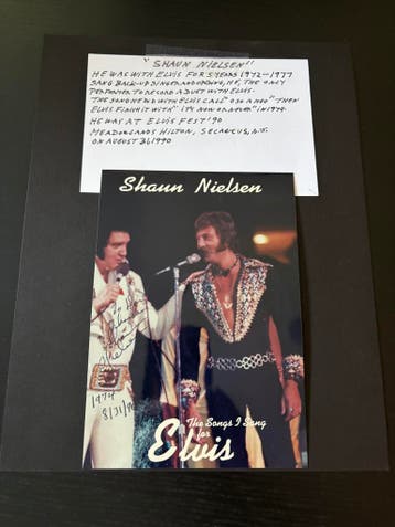 Elvis Presley - Handgesigneerde foto Shaun Nielsen, Ophalen of Verzenden, Zo goed als nieuw, Foto of Kaart, Gesigneerd