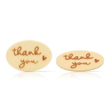 Dobla Chocoladedecoratie Thank you 144st., Verzenden, Nieuw