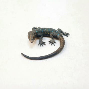 sculptuur, Figurine Lézard réaliste - 6 cm - Wenen-brons,