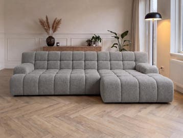 Loungebank Zuidlaren - loungebanken - Grijs, Nieuw, 150 cm of meer, Stof, 300 cm of meer