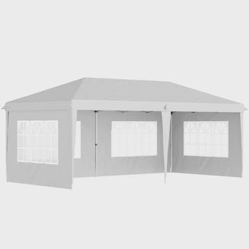 Outsunny Partytent 6x3m Pop-Up Gazebo met 4 Afneembare Zijwa, Verzenden, Nieuw