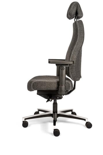Bureaustoel lange mensen, 24 uurs bureaustoelen, hoofdsteun, Verzenden, Nieuw, Grijs, Bureaustoel
