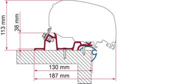 Fiamma Caravan Standard Adapter 320 F65/F80, Ophalen of Verzenden, Nieuw, Fiamma