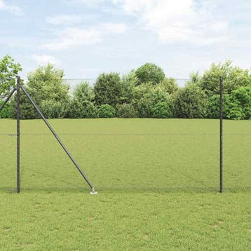 vidaXL zeshoekig gaasgek met palen 50 x 1,5 m PVC-Coated, Verzenden, Nieuw, IJzer