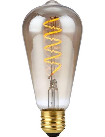 SPL LED Rustieklamp ST64 E27 4W 200lm 2000K Goud Dimbaar, Ophalen of Verzenden, Nieuw