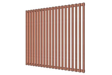 Douglas Louvre Scherm Verticaal 223 x 220 cm Onbehandeld, Nieuw