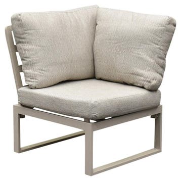 Lola hoek loungeset 3-delig aluminium latte zand, Tuin en Terras, Ophalen of Verzenden, Nieuw, Aluminium