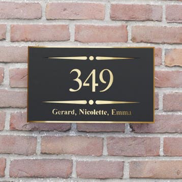 Naamborden en Adresborden, Verzenden, Zwart, Nieuw, Kunststof