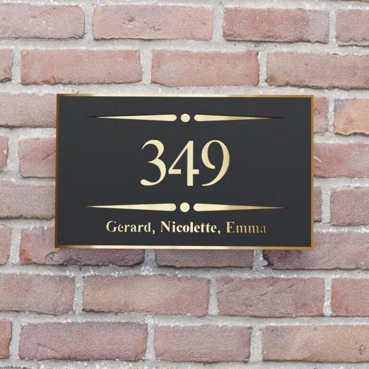 Naamborden en Adresborden, Huis en Inrichting, Woonaccessoires | Wanddecoraties, Modern, Met ophangsysteem, Zwart, Nieuw, Kunststof