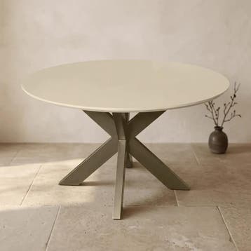 Ronde eettafel Madison Zand Mangohout 150 cm | Starfurn, Ophalen of Verzenden, Nieuw