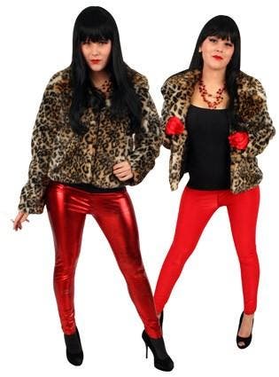 Korte Panterprint Bontjas Bruin 36-38 S M Fake Fur Jas Nepbo, Ophalen of Verzenden, Nieuw, Carnaval, Kleding