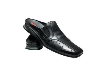 Prada - Leather Mules - Veterschoenen - Maat: EU 41, Nieuw