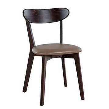 Stoel | SOFIA | Kunstleer/Hout | Taupe | Wengé Frame |, Verzenden, Nieuw in verpakking