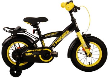 Volare Thombike Kinderfiets - Jongens - 12 inch - Zwart Geel, Fietsen en Brommers, Fietsen | Kinderfietsjes, Overige merken, Zijwieltjes