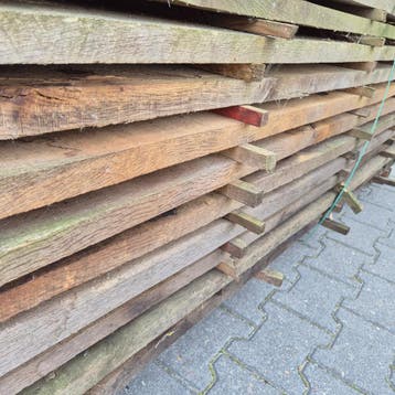 Partij Eiken planken 2100-2300x160x27-30mm Windgedroogd, Ophalen of Verzenden, Nieuw