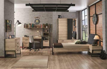 Tienerkamers | Bed | Bureau | Kast | Boekenkast | Showroom, Verzenden, Nieuw, Jongetje of Meisje