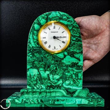 Natuurlijke malachiet en chrysocolla horloge uit Congo -