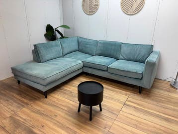 ! GRATIS! ALLEEN OPHALEN ! Luxe Lichtblauwe Hoekbank |, Ophalen, 250 tot 300 cm, Gebruikt, Hoekbank