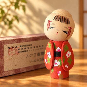 Creatieve Kokeshi Furisode Warabe door Sakurai Shji, een