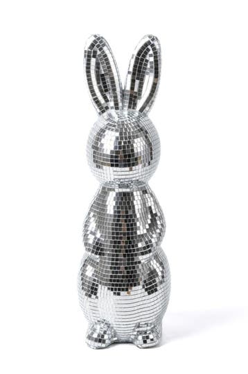 Paashaas Discobal 38 cm Spiegeltjes Groot Beeld Pasen Disco, Ophalen of Verzenden, Nieuw, Feestartikel, Carnaval