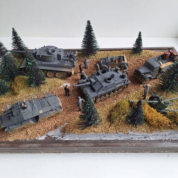 Tamiya - Diorama WW2 Duitse pantzer kolonne - 1940-1950, Nieuw