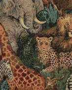 Gobelin Vintage Jungle Dieren Multicolor, Nieuw, Overige kleuren