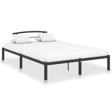 vidaXL Bedframe metaal zwart 120x200 cm, Verzenden, Zwart, Nieuw, Twijfelaar