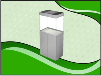 Aquael OptiSet 130 Aquarium Grijs - 60cm met meubel, Dieren en Toebehoren, Verzenden, Nieuw, Verlichting of Verwarming