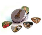 Blikje + plectrums met afbeelding van Airedale Terriër hond, Ophalen of Verzenden, Nieuw