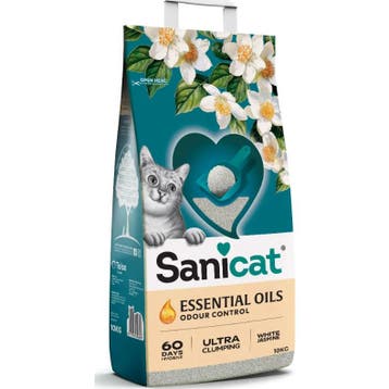 Sanicat Essential Oils Ultra White Kattenbakvulling Jasmi..., Verzenden, Nieuw