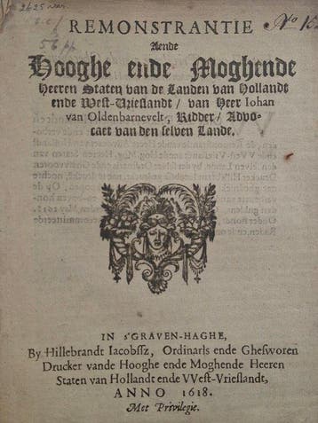 Johan van Oldenbarnevelt - Remonstrantie aende staten van de